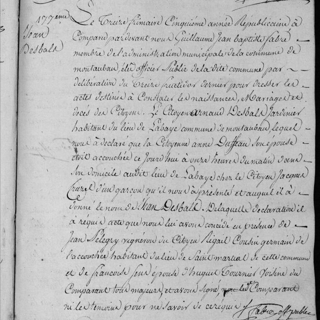 Acte de naissance