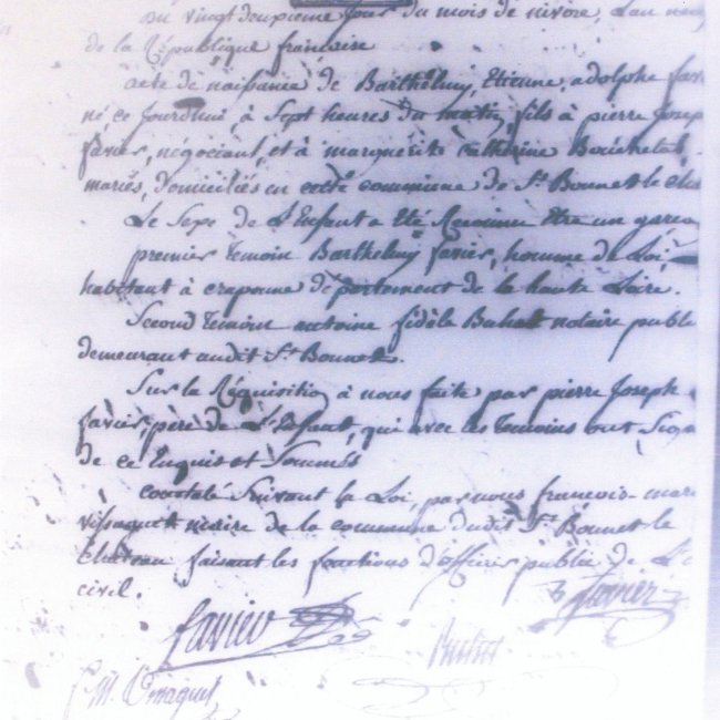 Acte de naissance