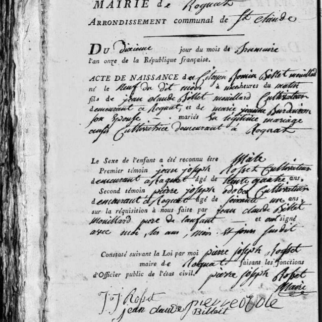 Acte de naissance