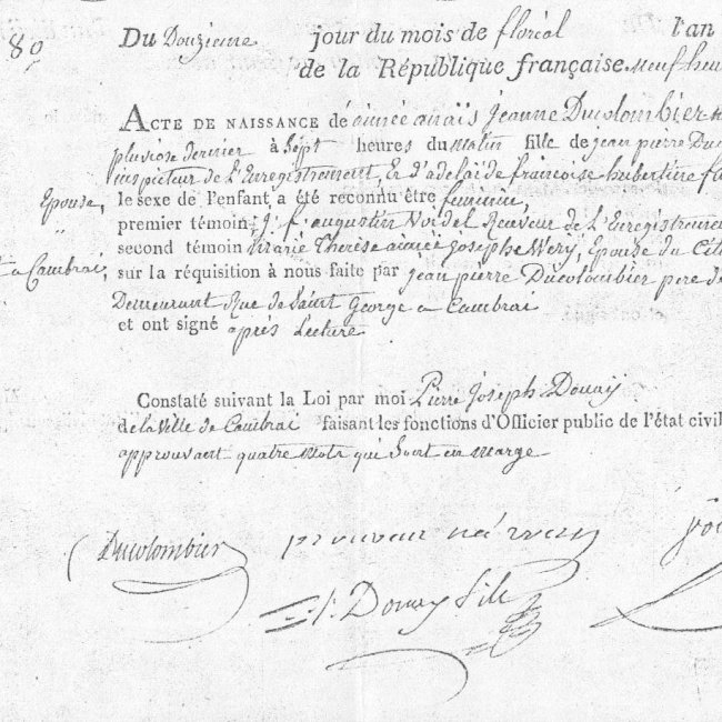 Acte de naissance