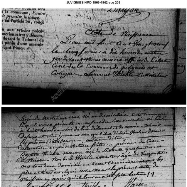 Acte de naissance