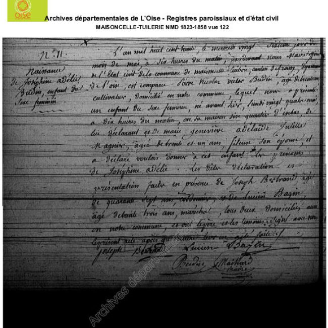 Acte de naissance