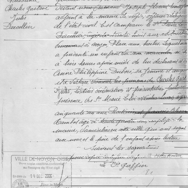 Acte de naissance