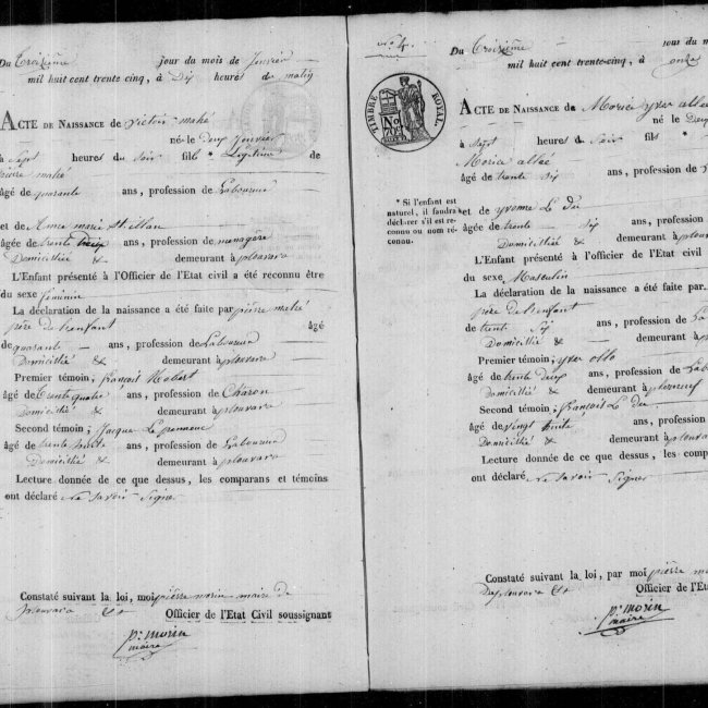 Acte de naissance