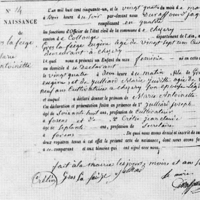 Acte de naissance