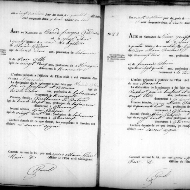 Acte de naissance