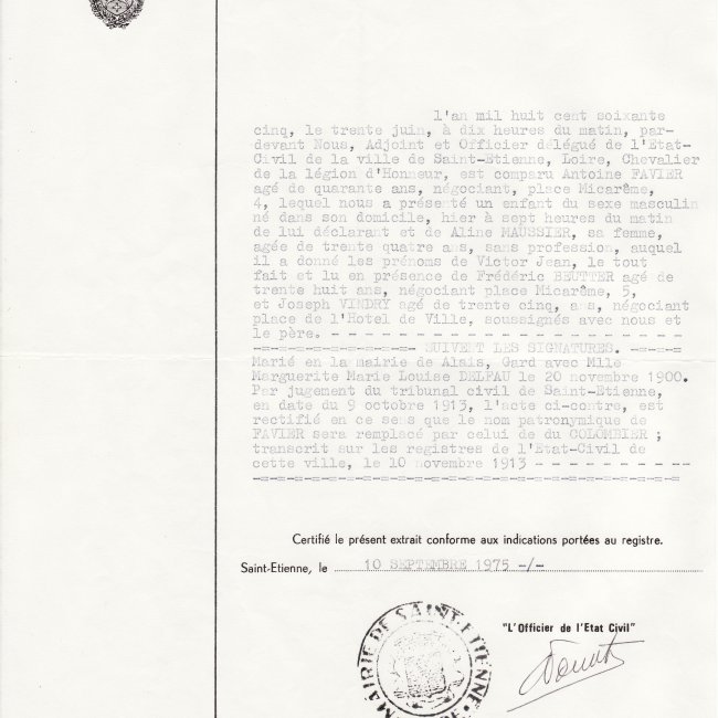 Acte de naissance