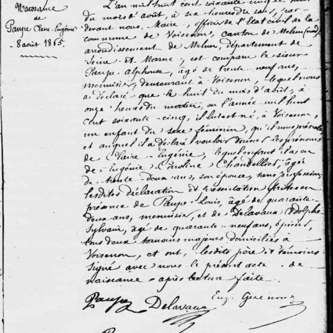 Acte de naissance
