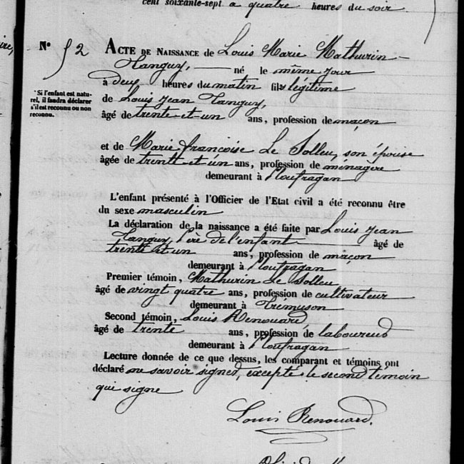 Acte de naissance