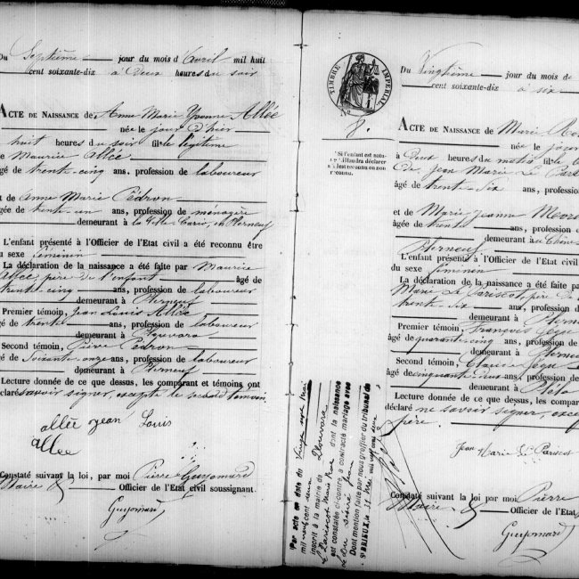 Acte de naissance