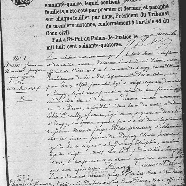 Acte de naissance