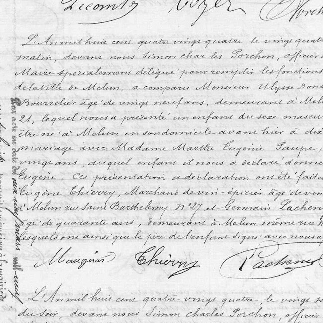 Acte de naissance