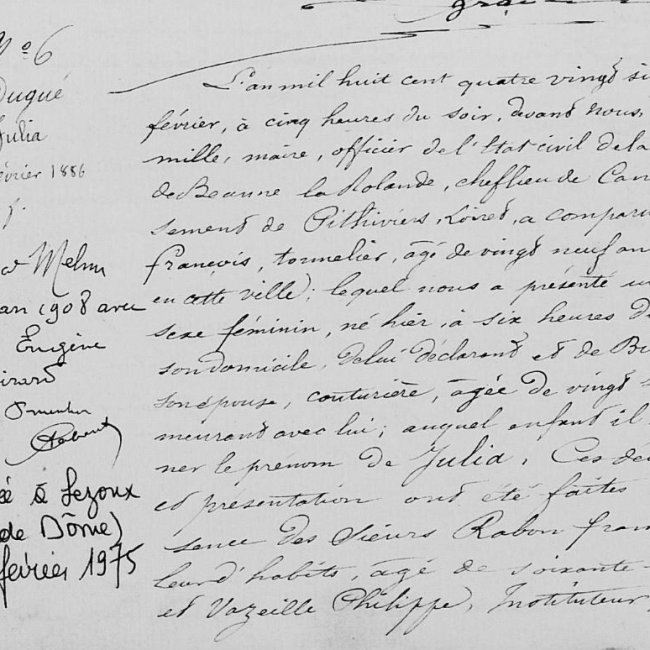 Acte de naissance