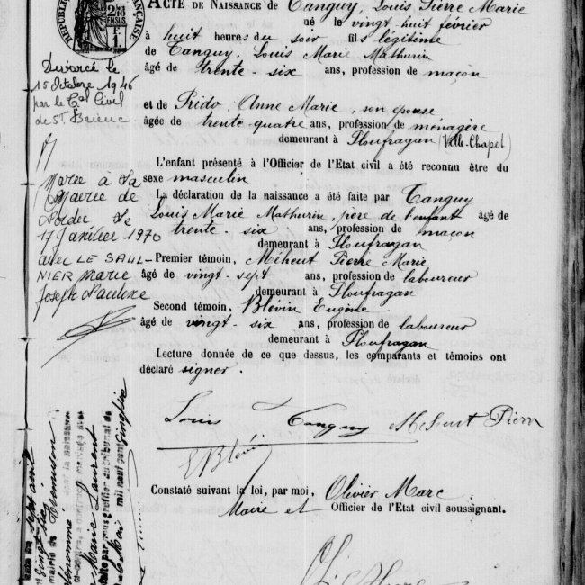 Acte de naissance