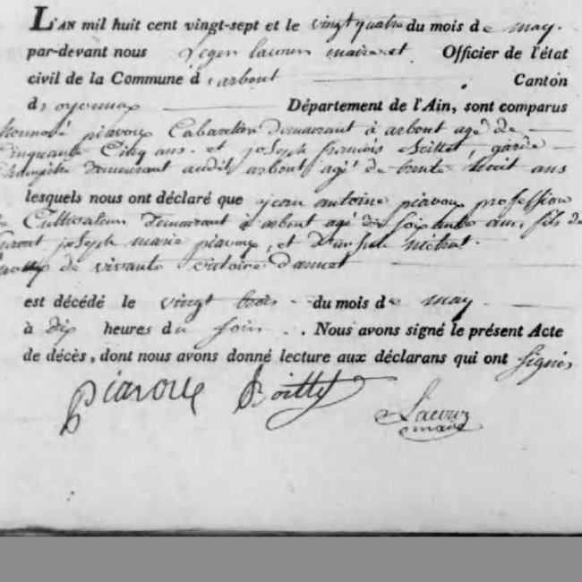 Acte de décès