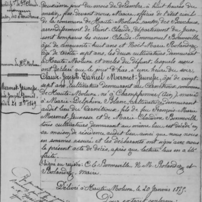 Acte de décès
