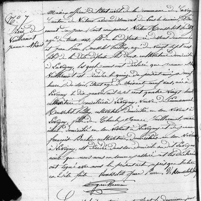 Acte de décès