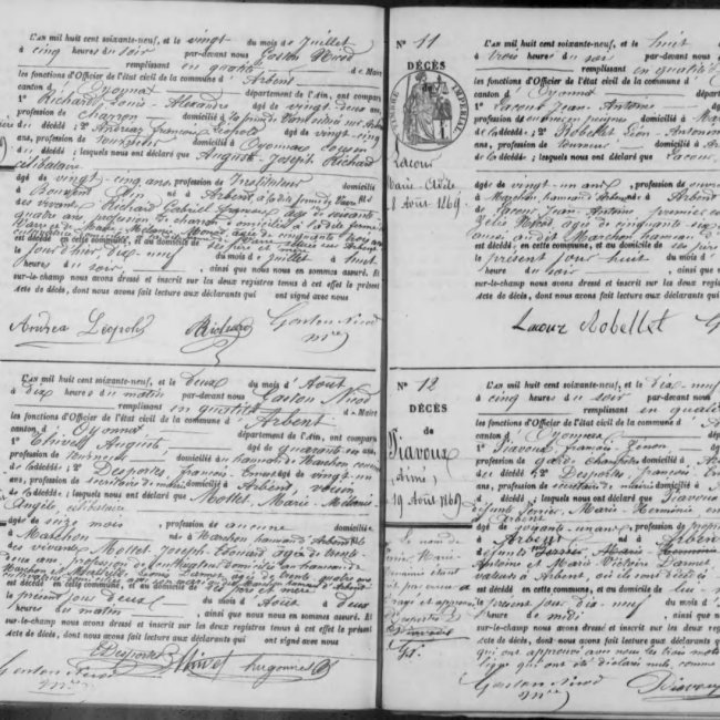 Acte de décès