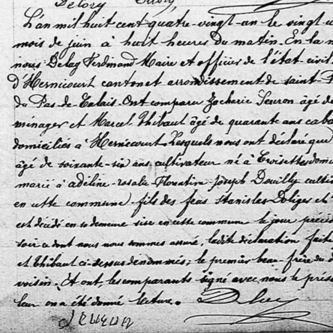 Acte de décès
