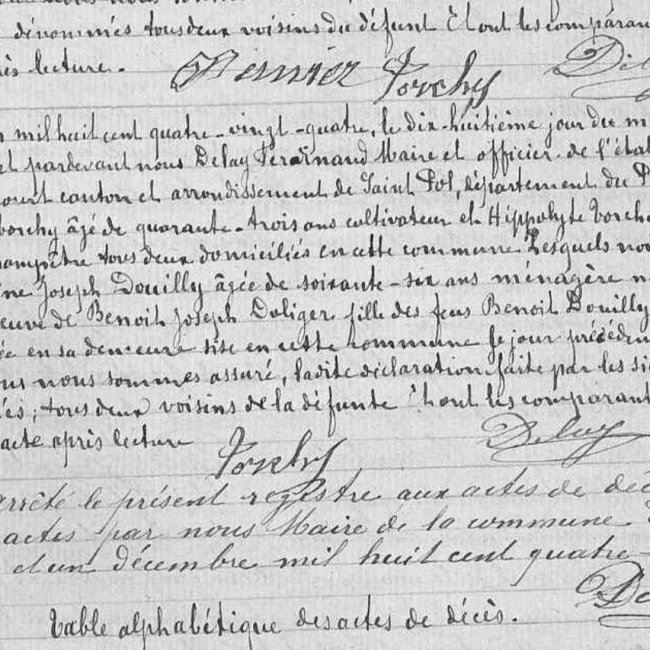 Acte de décès
