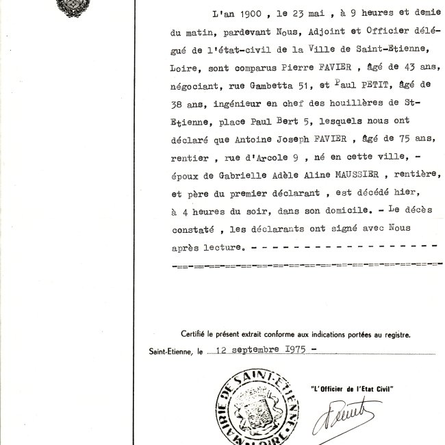 Acte de décès