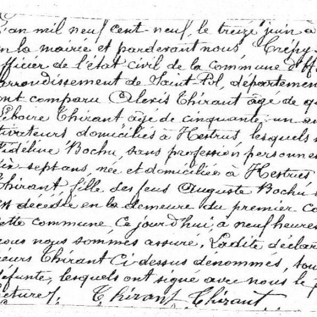 Acte de décès