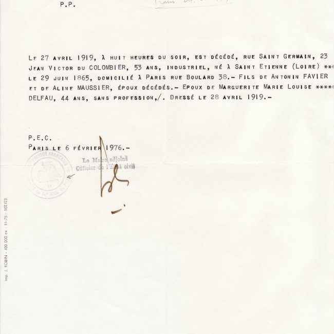 Acte de décès
