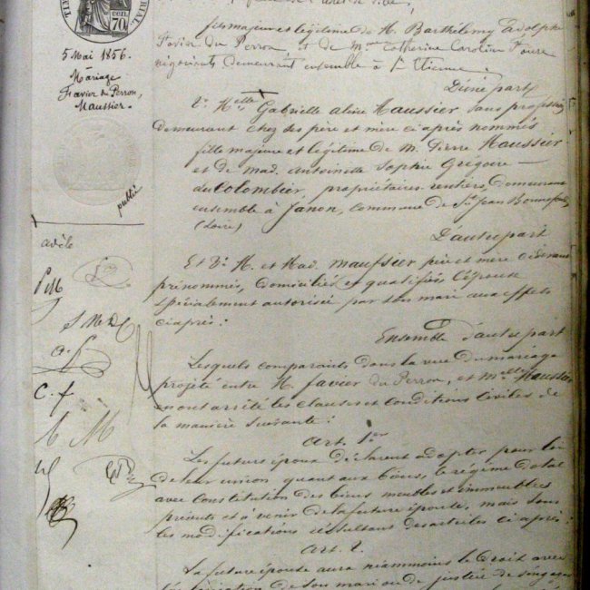 Contrat de mariage