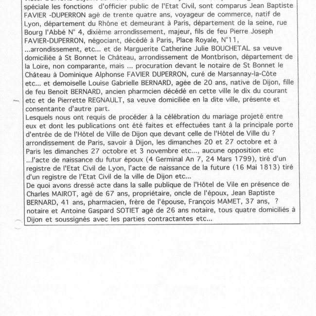 Acte de mariage
