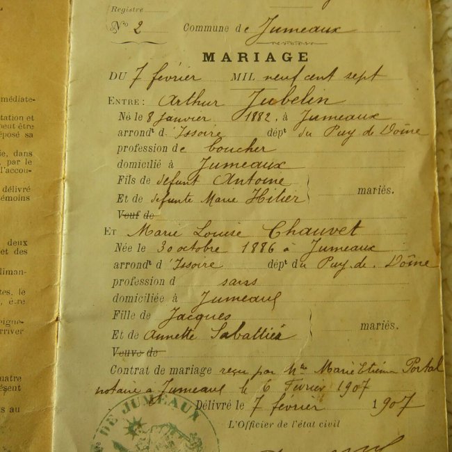 Acte de mariage